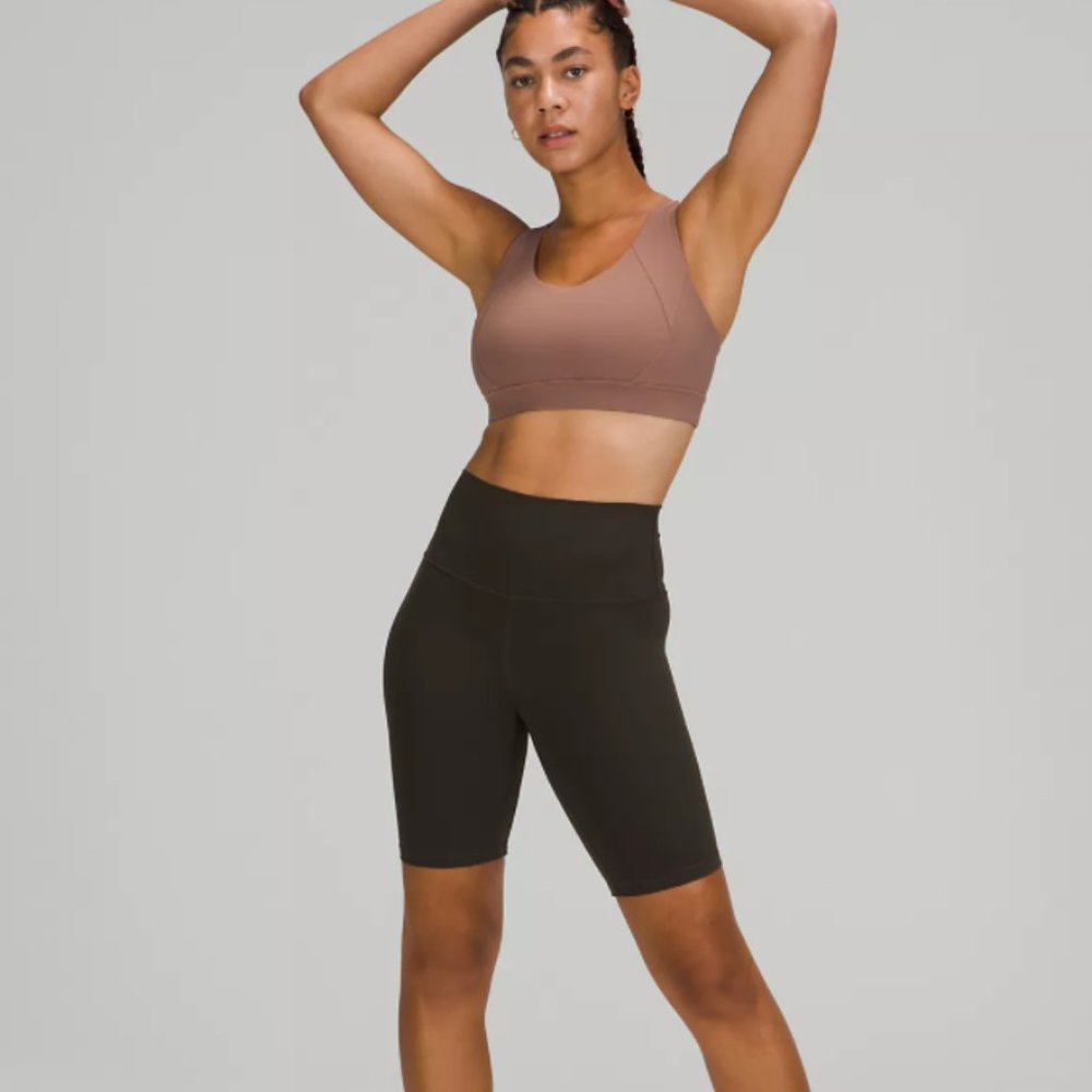 LULULEMON  Align High-Rise Bike Short 8" Dark OLIVE Green NULU SIZE 6 PERFECT - Picture 5 of 8